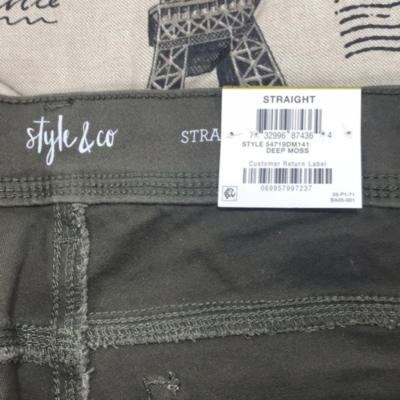 Style & Co Petite Tummy-Control Straight-Leg Jeans - Picture 4 of 10